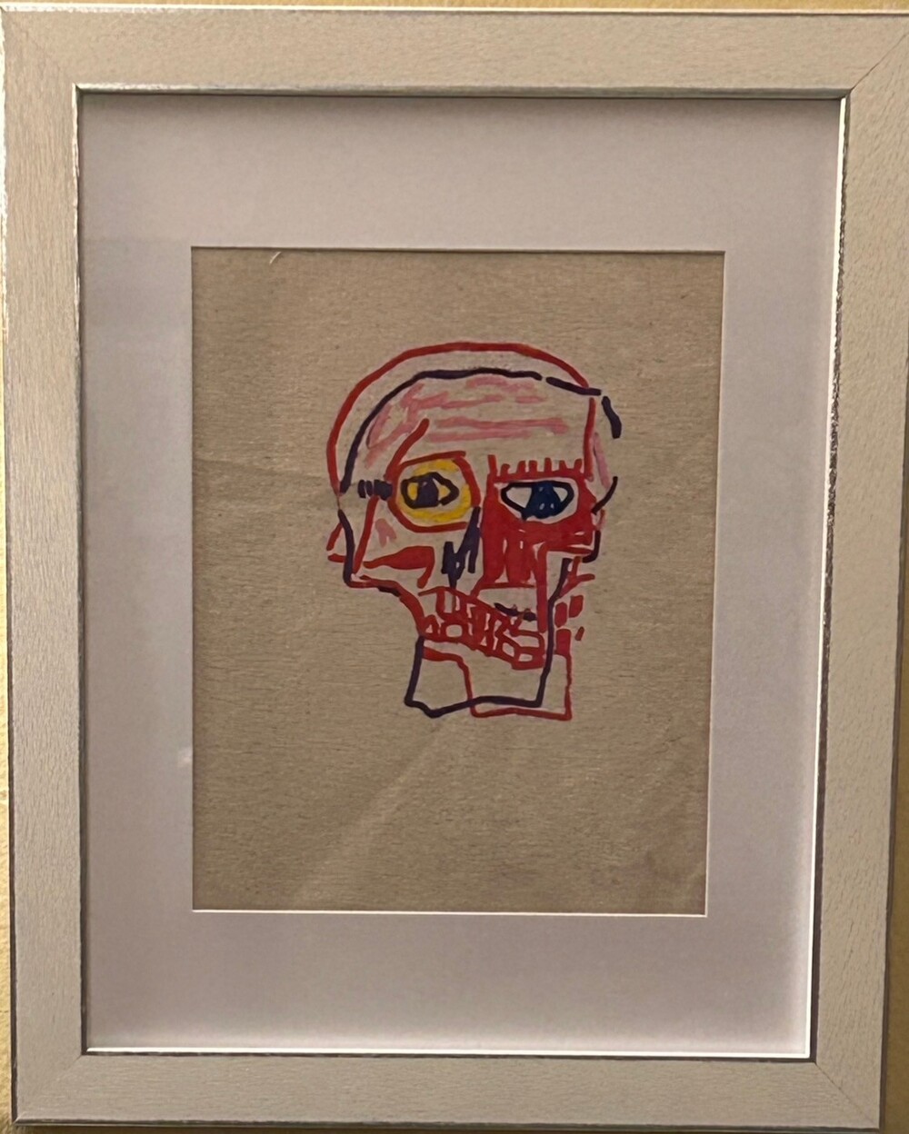 Basquiat - Skull Screen print on Canvas